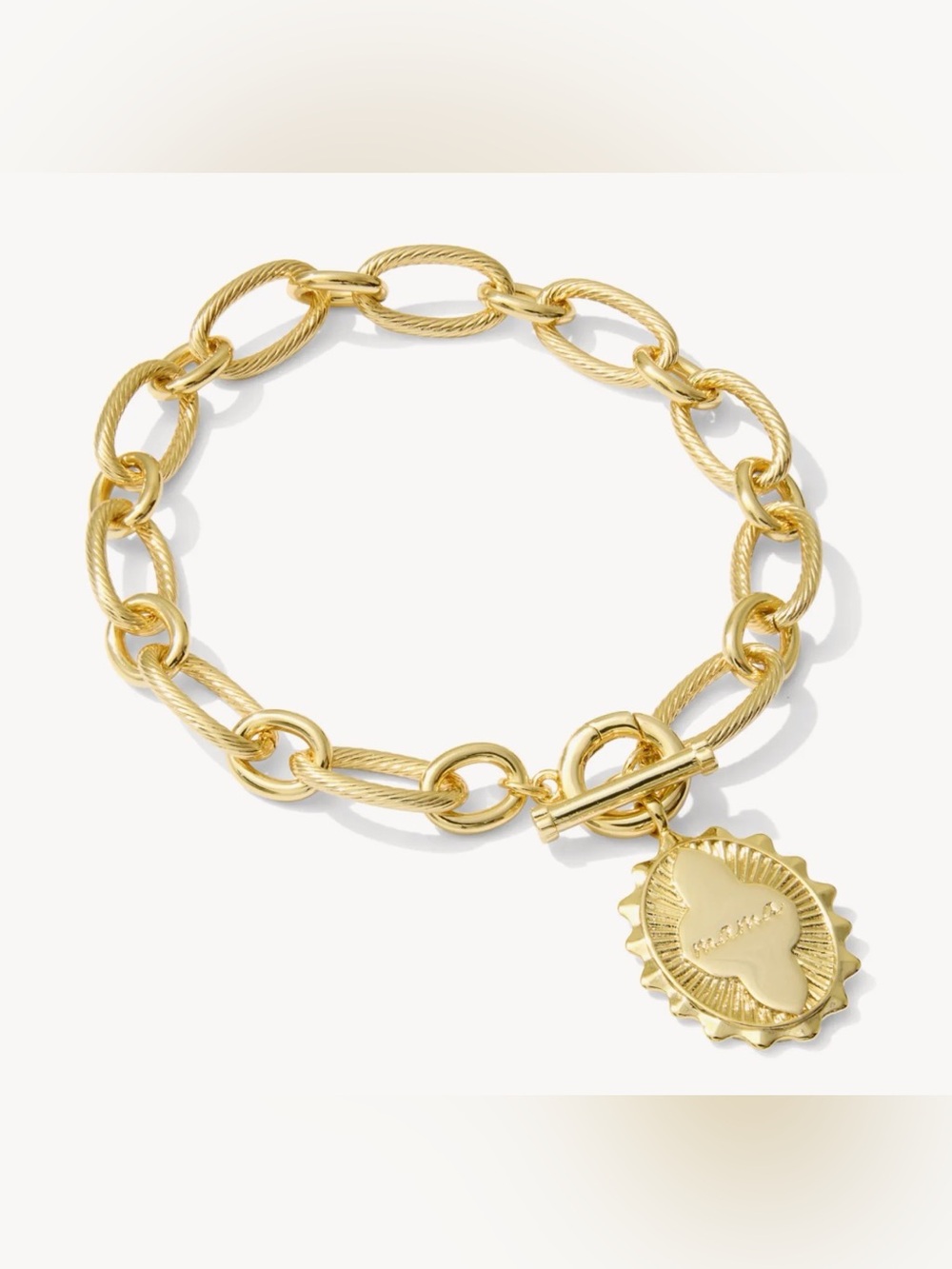 NWT Kendra Scott “Mama” Gold Link and Chain Bracelet 7”
